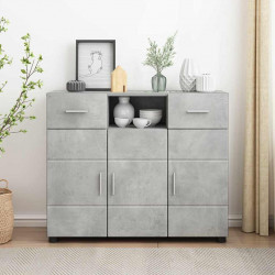 Drewniana szafka z szufladą Betonowy szary 88,5 x 30,5 x 73 cm