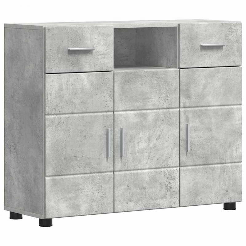 Drewniana szafka z szufladą Betonowy szary 88,5 x 30,5 x 73 cm