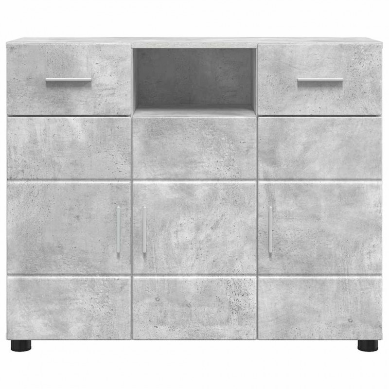 Drewniana szafka z szufladą Betonowy szary 88,5 x 30,5 x 73 cm