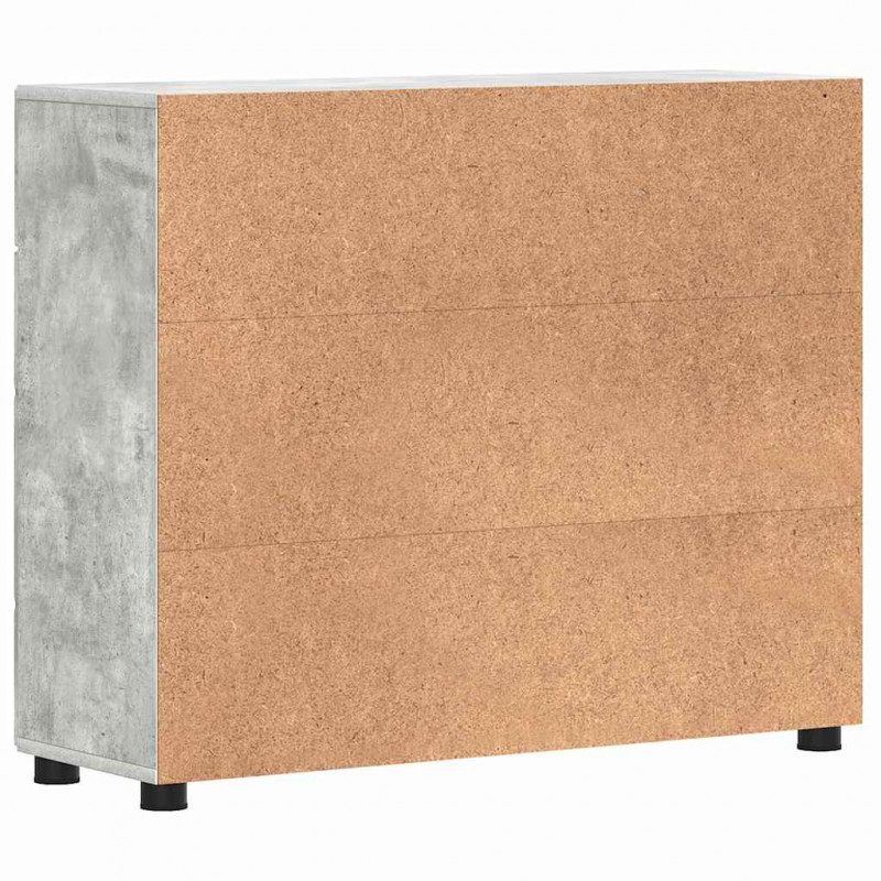 Drewniana szafka z szufladą Betonowy szary 88,5 x 30,5 x 73 cm