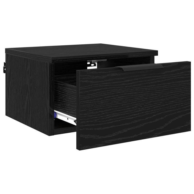 Szafka Nocna Czarny Dąb 34 x 30 x 20 cm Materiał drewnopochodny
