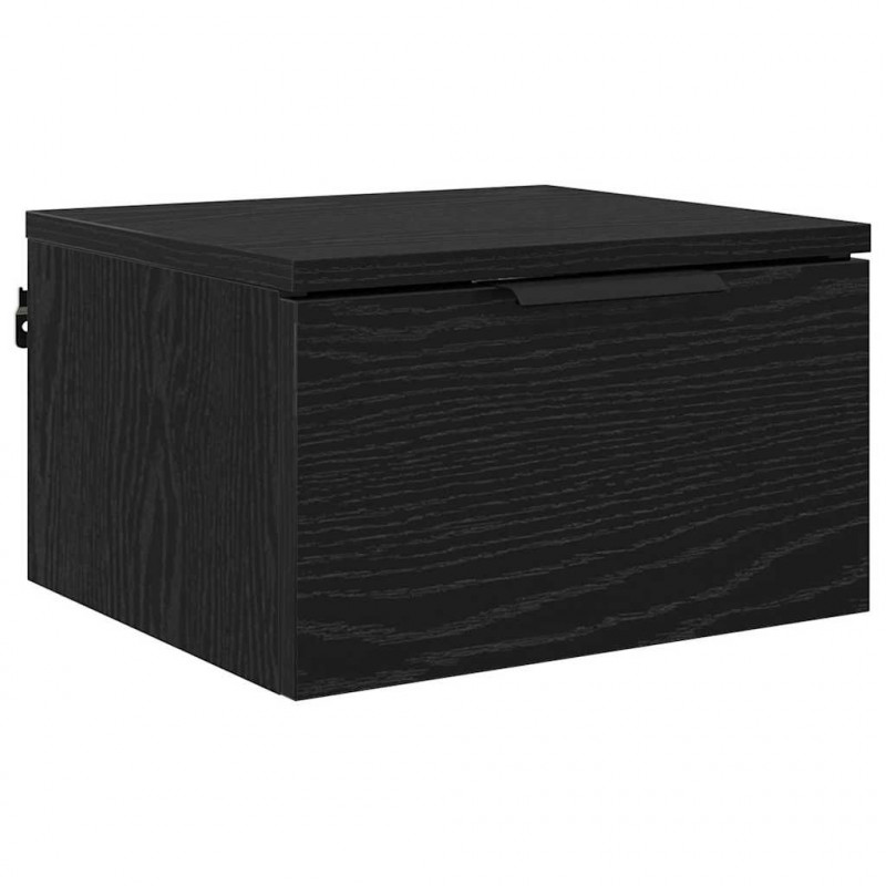 Szafka Nocna z szufladą 2 pcs Czarny Dąb 34 x 30 x 20 cm