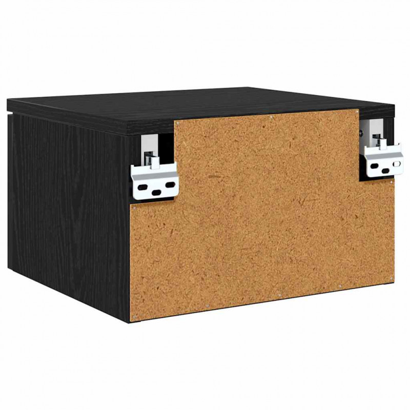 Szafka Nocna z szufladą 2 pcs Czarny Dąb 34 x 30 x 20 cm