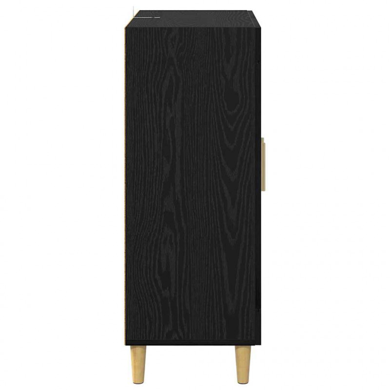 Bufet Czarny Dąb 69,5 x 34 x 90 cm Materiał drewnopochodny