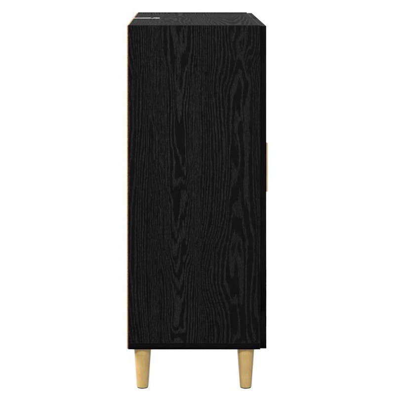 Bufet Czarny Dąb 69,5 x 34 x 90 cm Materiał drewnopochodny