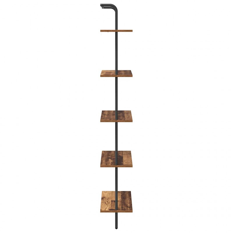 Półka na książki Stare drewno 60 x 24 x 168 cm