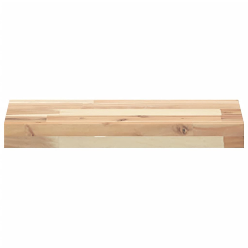 Półki ścienne, 4 szt., 60x20x4 cm, surowe lite drewno akacjowe
