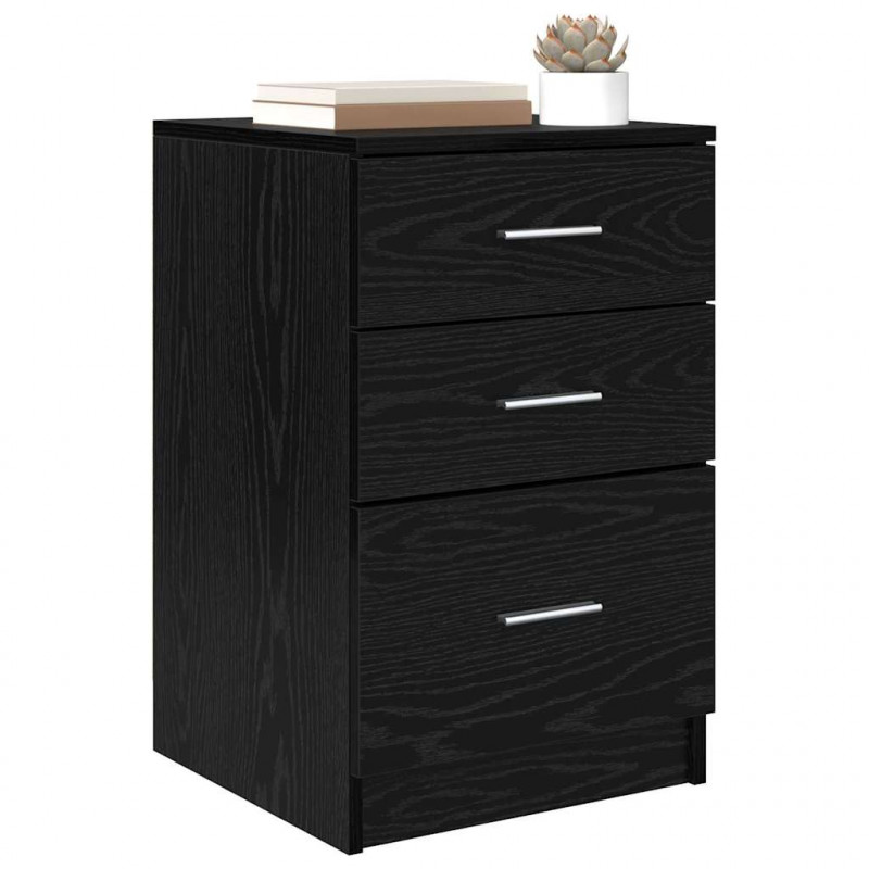 Szafka Nocna Czarny Dąb 40 x 40 x 63 cm Materiał drewnopochodny