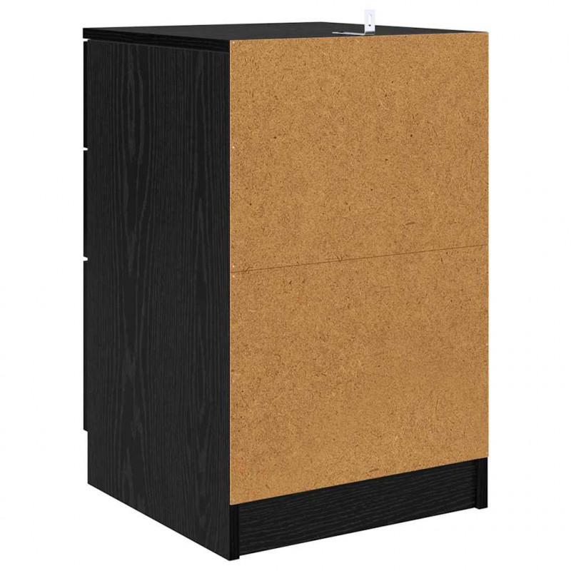 Szafka Nocna Czarny Dąb 40 x 40 x 63 cm Materiał drewnopochodny