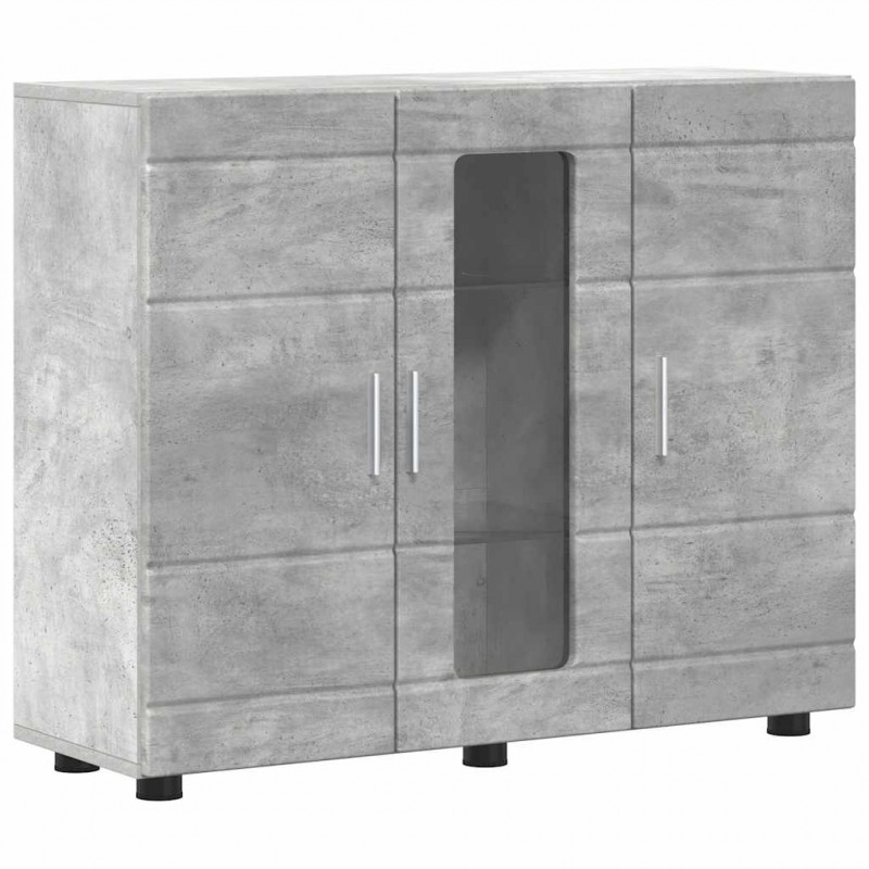 Drewniana szafka Betonowy szary 88,5 x 30,5 x 73 cm
