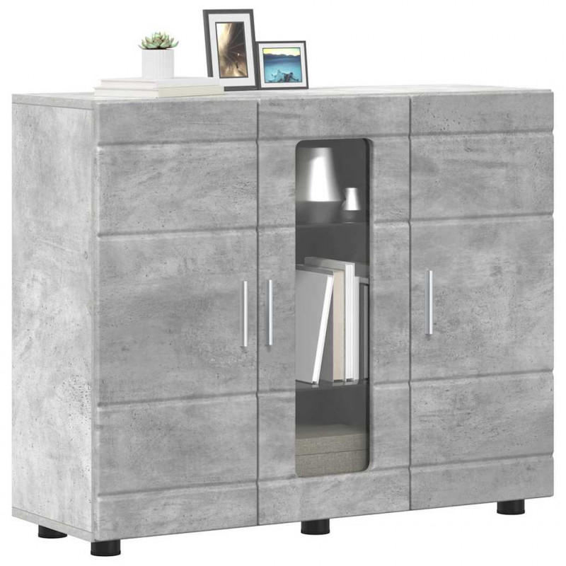 Drewniana szafka Betonowy szary 88,5 x 30,5 x 73 cm