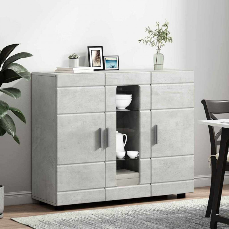 Drewniana szafka Betonowy szary 88,5 x 30,5 x 73 cm