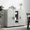 Drewniana szafka Betonowy szary 88,5 x 30,5 x 73 cm