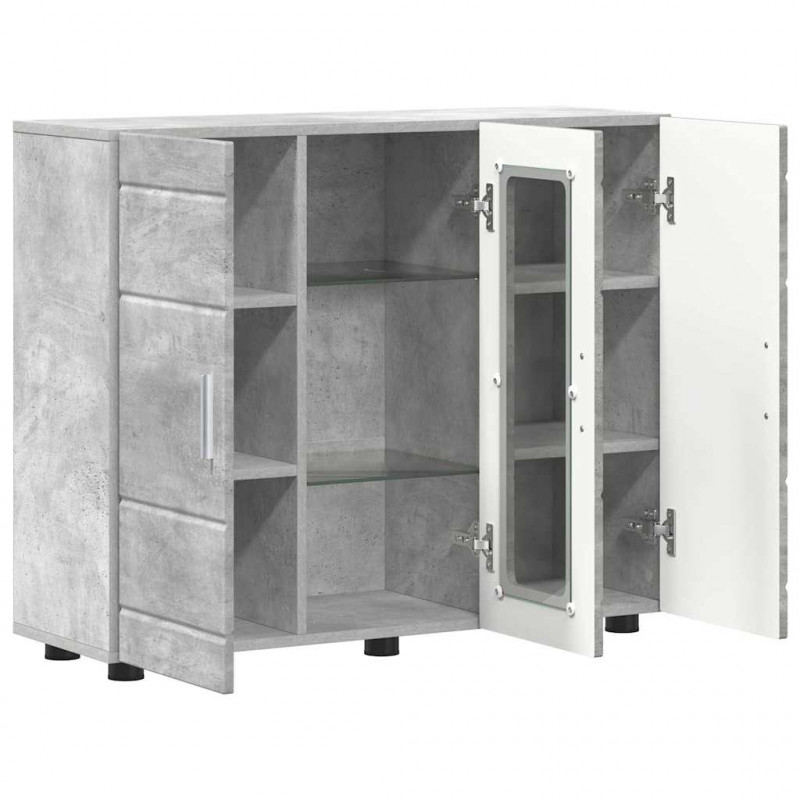 Drewniana szafka Betonowy szary 88,5 x 30,5 x 73 cm