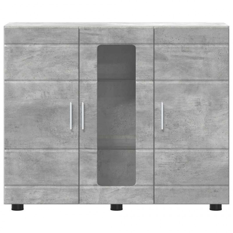 Drewniana szafka Betonowy szary 88,5 x 30,5 x 73 cm