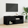 Szafka pod telewizor z szufladą Czarny Dąb 100 x 35 x 40 cm