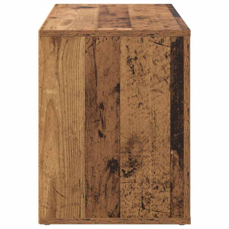 Stojak na buty z półką Stare drewno 75 x 35 x 45 cm