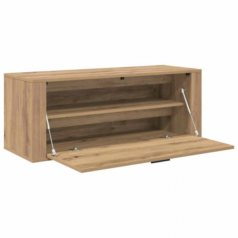 Szafka na buty z półką z drzwiami dąb artisan 100 x 35 x 38 cm