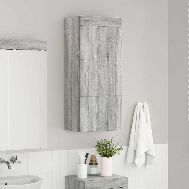 Szafka ścienna łazienkowa TULUM Szary Sonoma 37 x 24,5 x 86 cm