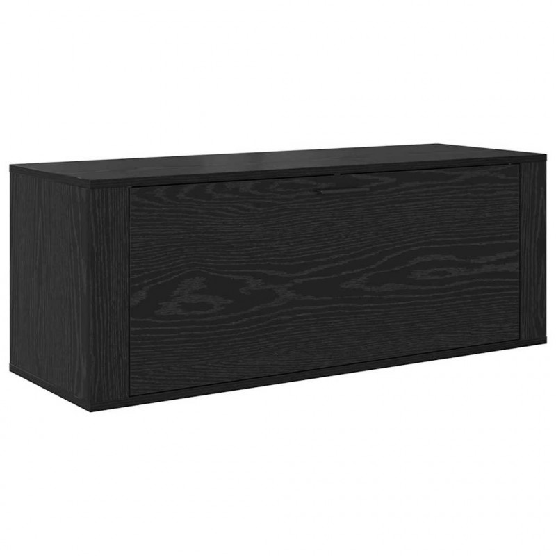 Szafka na buty z półką z drzwiami Czarny dąb 100 x 35 x 38 cm