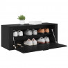 Szafka na buty z półką z drzwiami Czarny dąb 100 x 35 x 38 cm