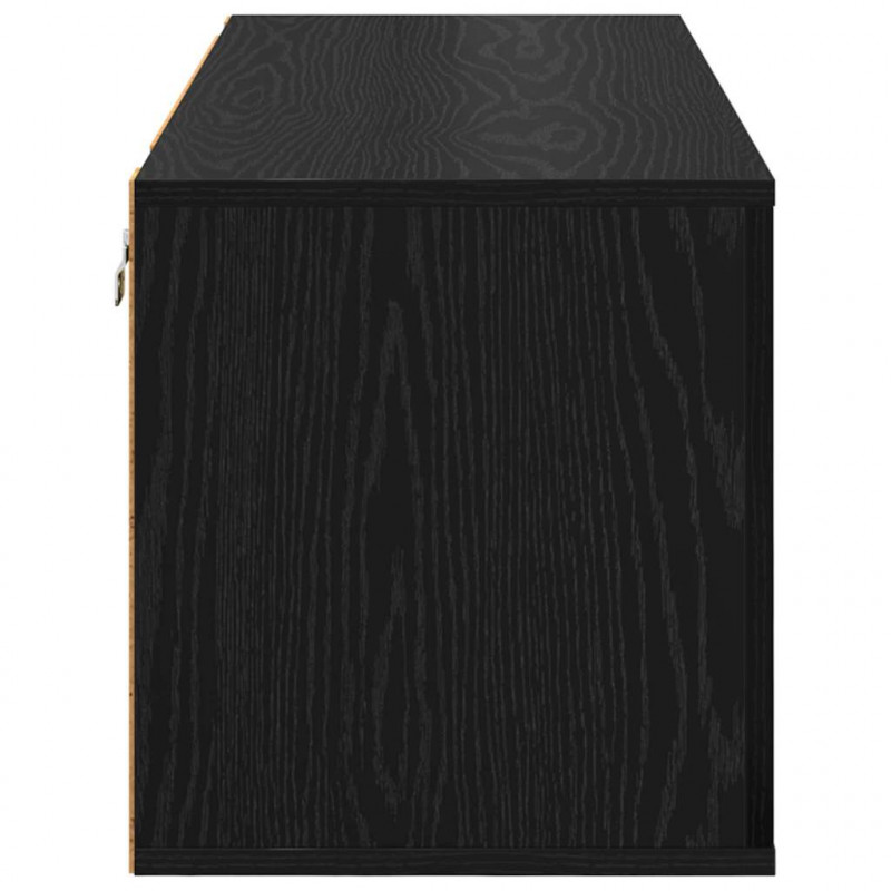 Szafka na buty z półką z drzwiami Czarny dąb 100 x 35 x 38 cm