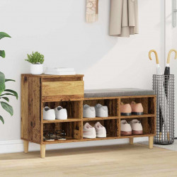 Szafka na buty z szufladą Stare drewno 102 x 36 x 60 cm