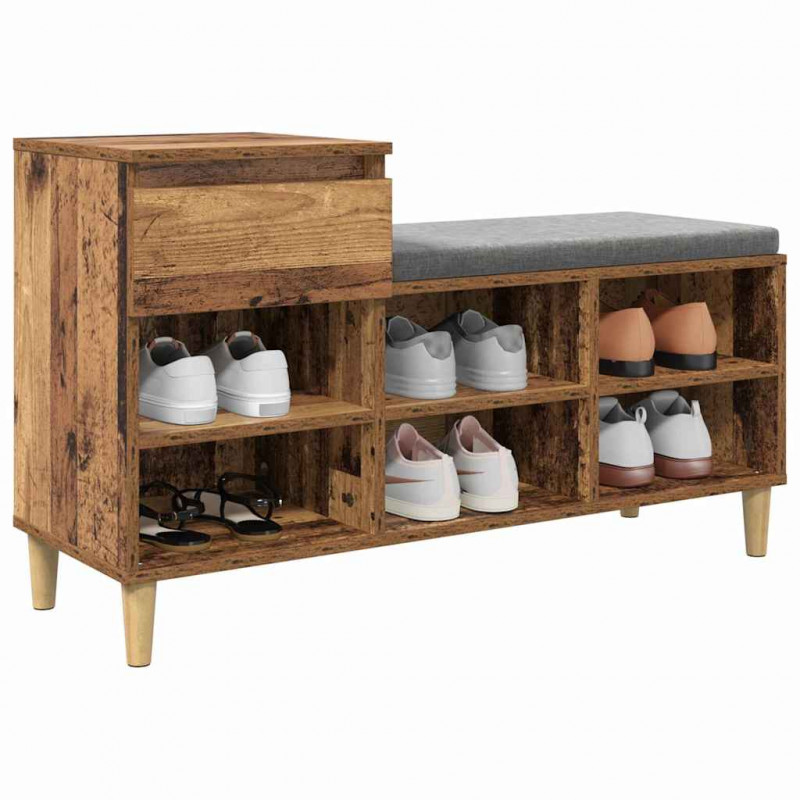 Szafka na buty z szufladą Stare drewno 102 x 36 x 60 cm