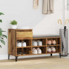 Szafka na buty z szufladą z półką Stare drewno 102 x 36 x 60 cm