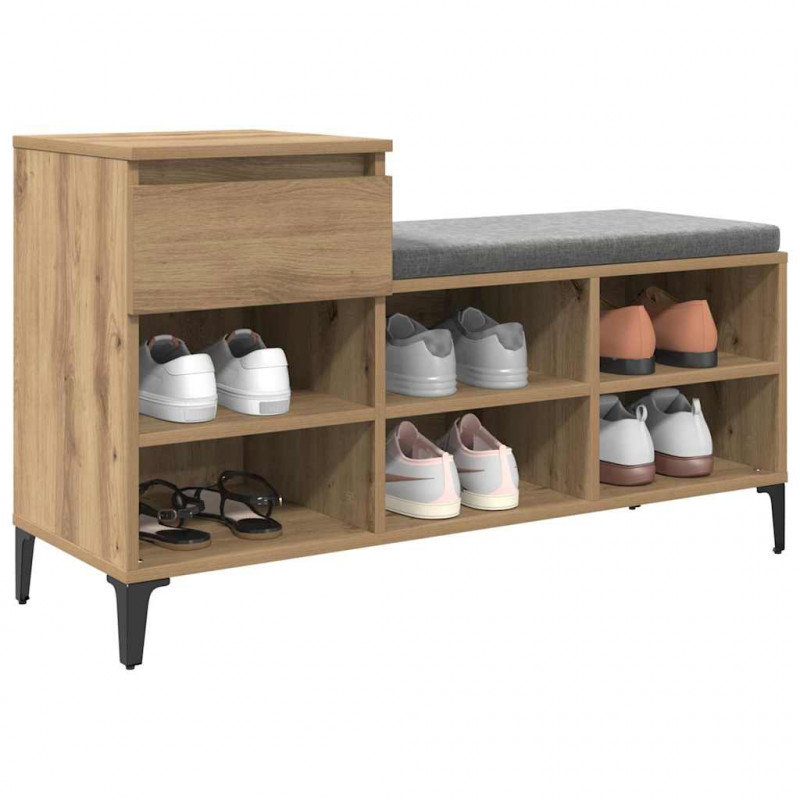 Szafka na buty z szufladą z półką dąb artisan 102 x 36 x 60 cm