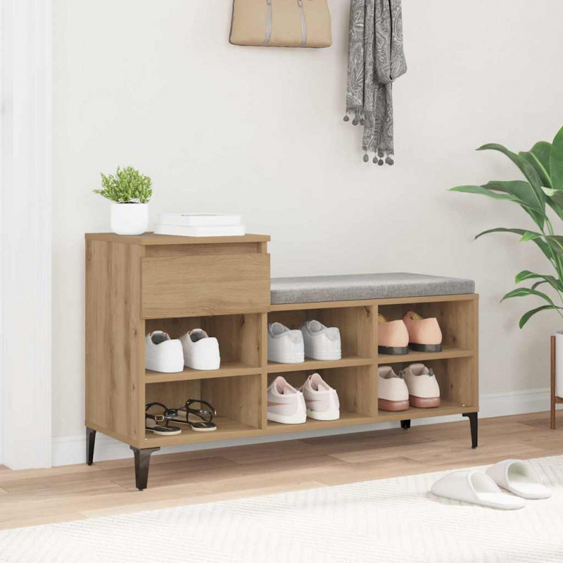 Szafka na buty z szufladą z półką dąb artisan 102 x 36 x 60 cm