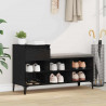 Szafka na buty z szufladą z półką Czarny dąb 102 x 36 x 60 cm