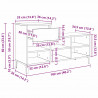 Szafka na buty z szufladą z półką Czarny dąb 102 x 36 x 60 cm