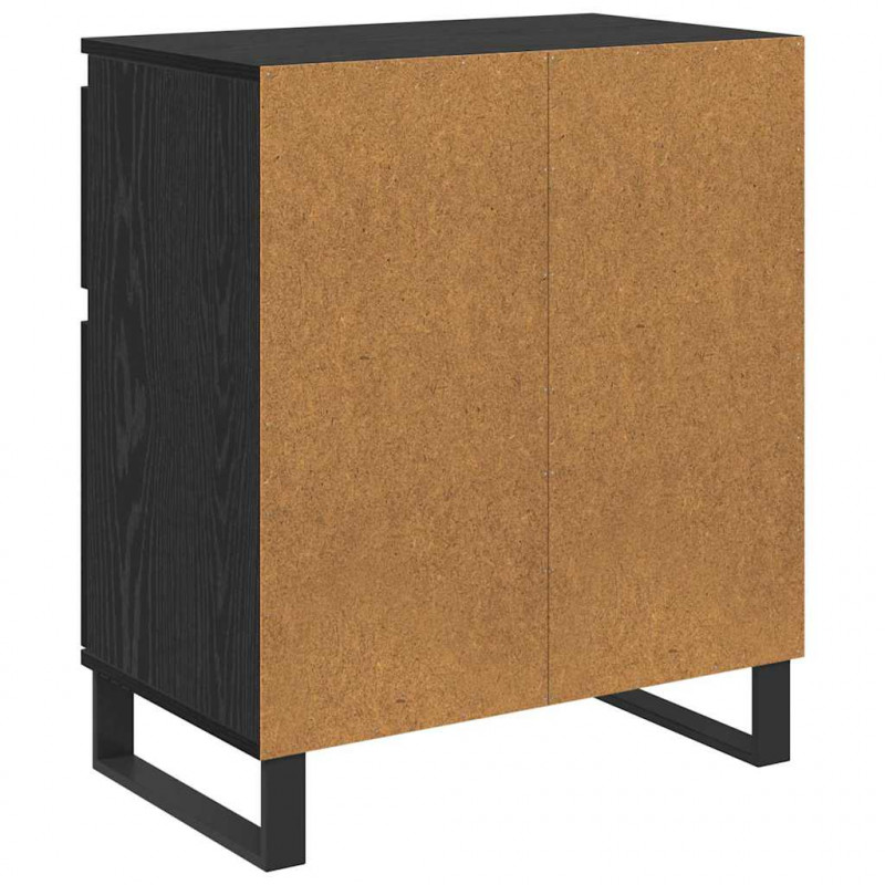 Bufet Czarny Dąb 60 x 35 x 70 cm Drewno inżynieryjne i żelazo