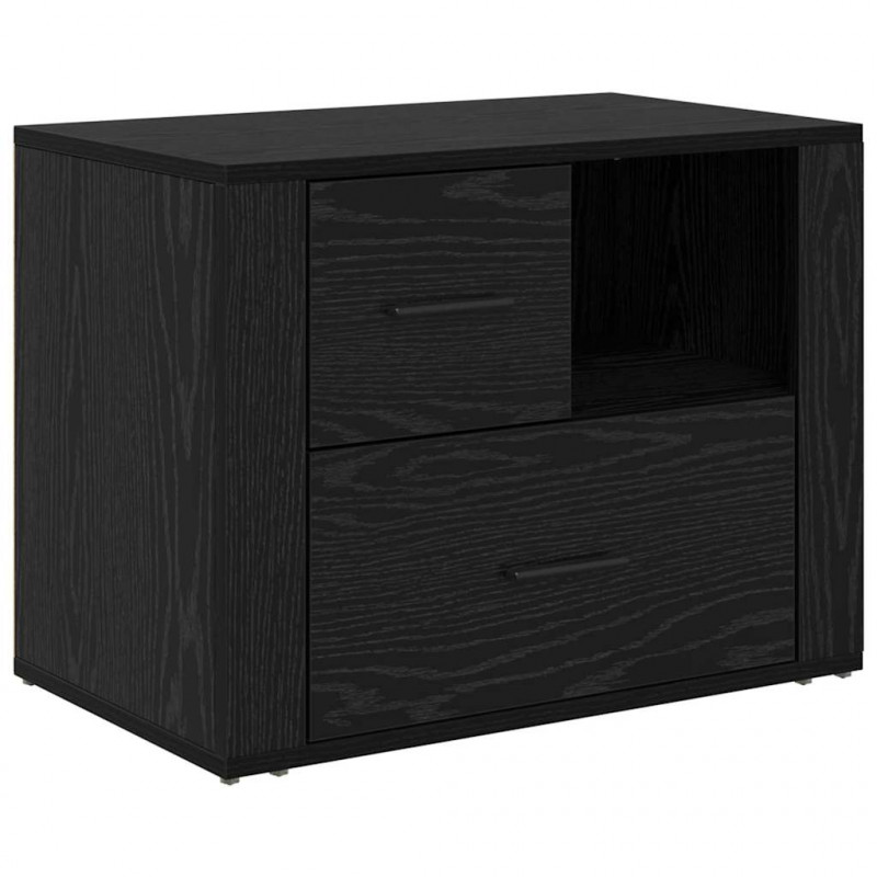 Szafka Nocna Czarny Dąb 35 x 60 x 50 cm Materiał drewnopochodny