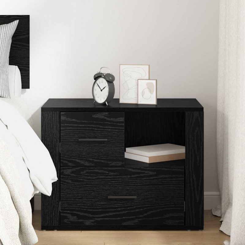 Szafka Nocna Czarny Dąb 35 x 60 x 50 cm Materiał drewnopochodny