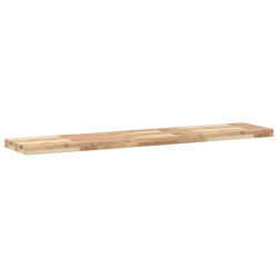 Półki ścienne, 3 szt., 160x30x4 cm, surowe lite drewno akacjowe