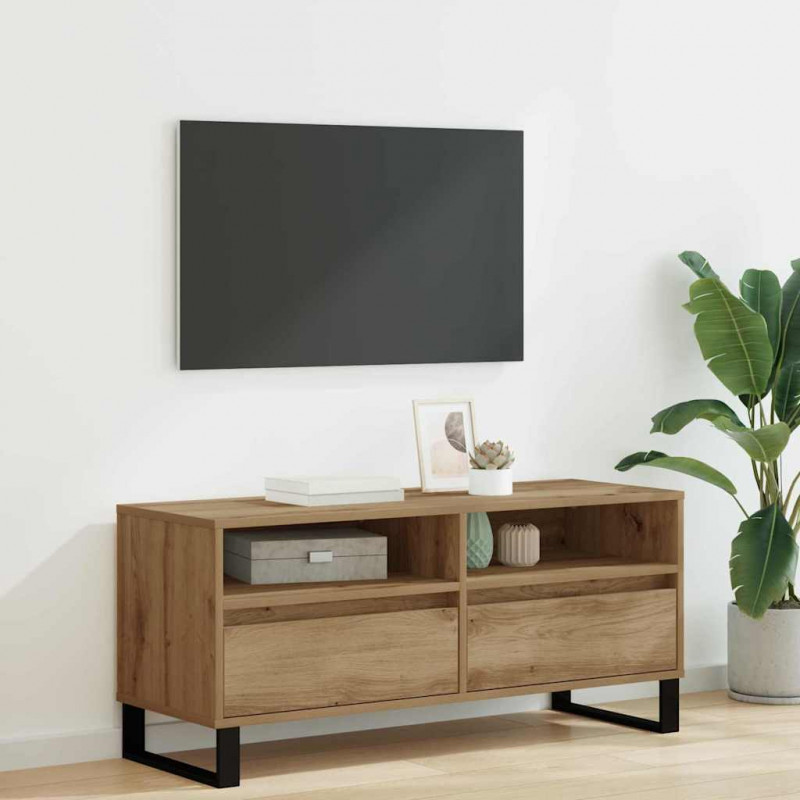 Szafka pod telewizor Dąb rzemieślniczy 100 x 34,5 x 44,5 cm