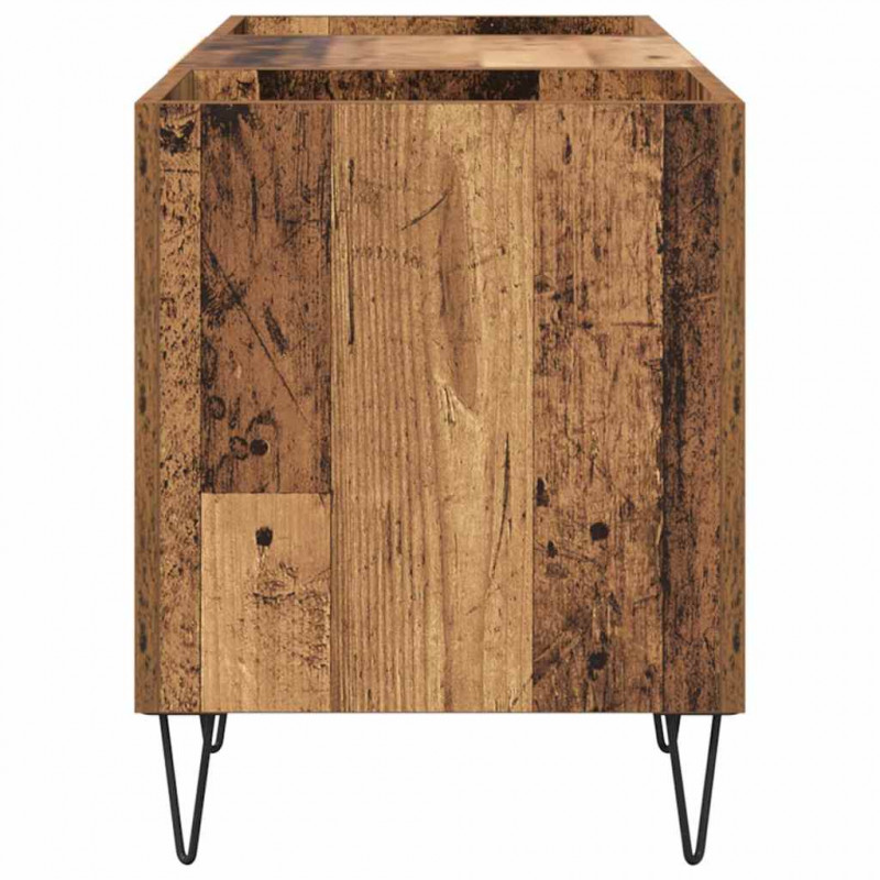 Szafka na płyty winylowe z półką Stare drewno 121 x 38 x 48 cm