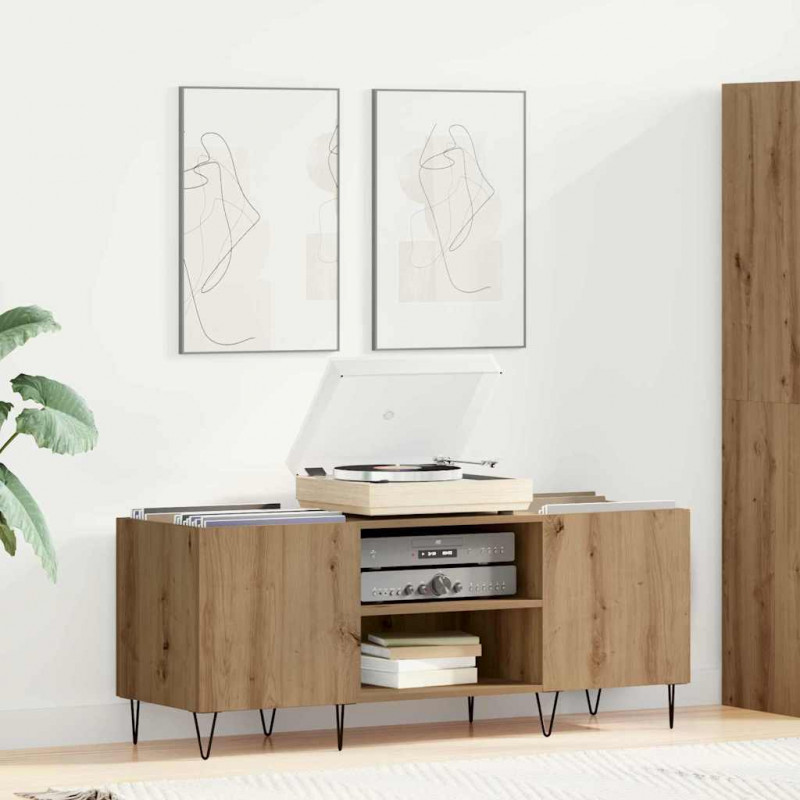 Szafka na płyty winylowe Dąb rzemieślniczy 121 x 38 x 48 cm