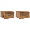 Szafka Nocna z szufladą 2 pcs Stare drewno 35 x 35 x 20 cm