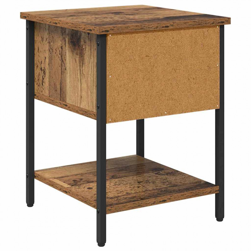 Stolik nocny z szufladą 2 pcs Stare drewno 34 x 35,5 x 45 cm