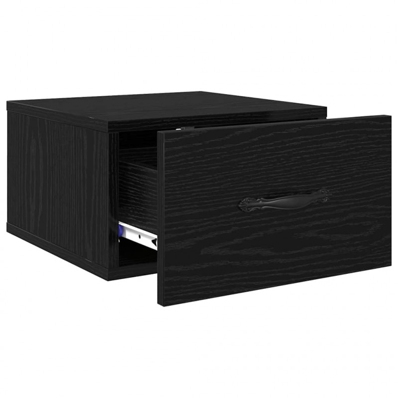 Szafka Nocna Czarny dąb 35 x 35 x 20 cm Materiał drewnopochodny