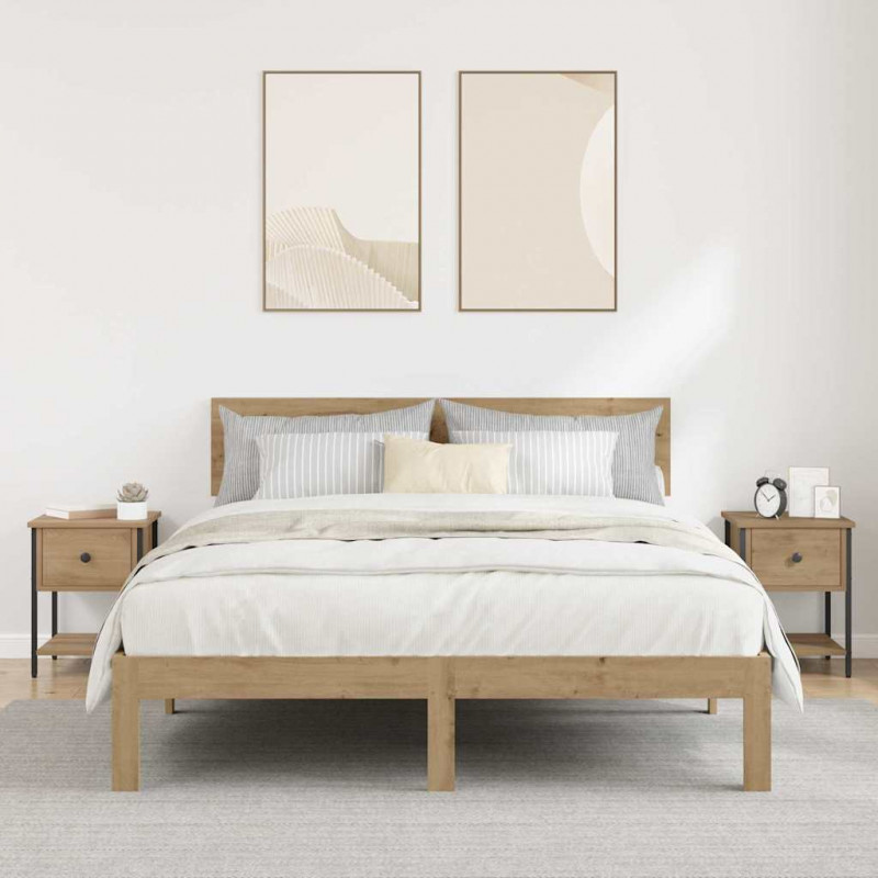 Stolik nocny 2 pcs Dąb rzemieślniczy 34 x 35,5 x 45 cm