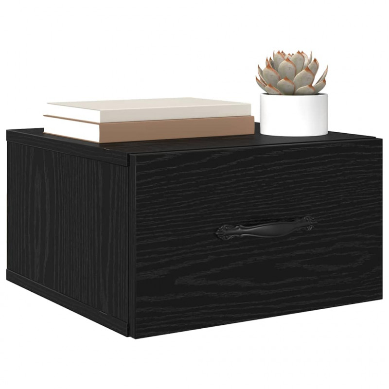 Szafka Nocna z szufladą 2 pcs Czarny dąb 35 x 35 x 20 cm