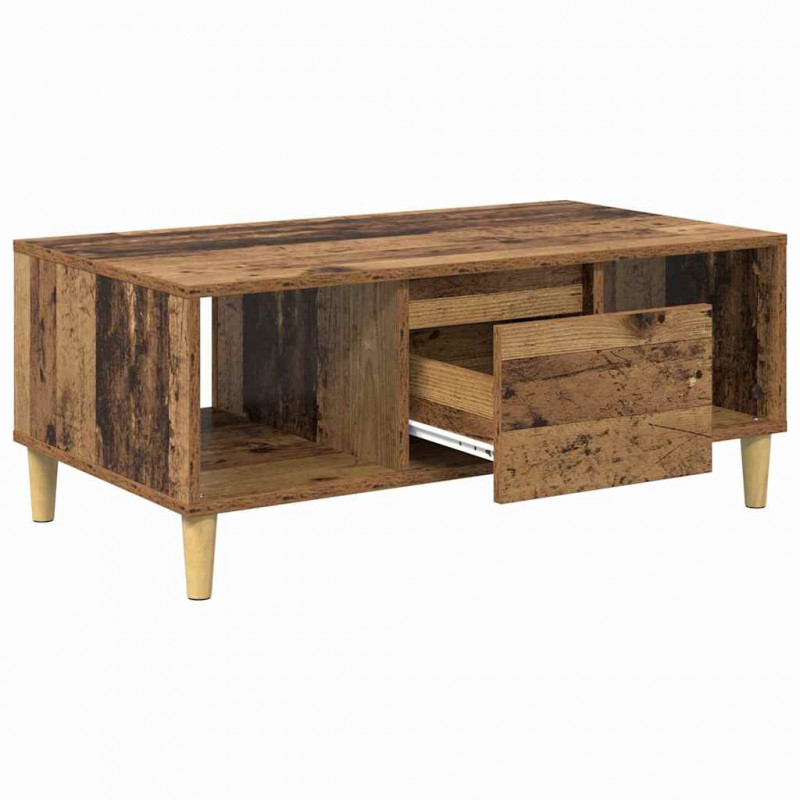 Stolik kawowy z szufladą Stare drewno 90 x 50 x 26.5 cm