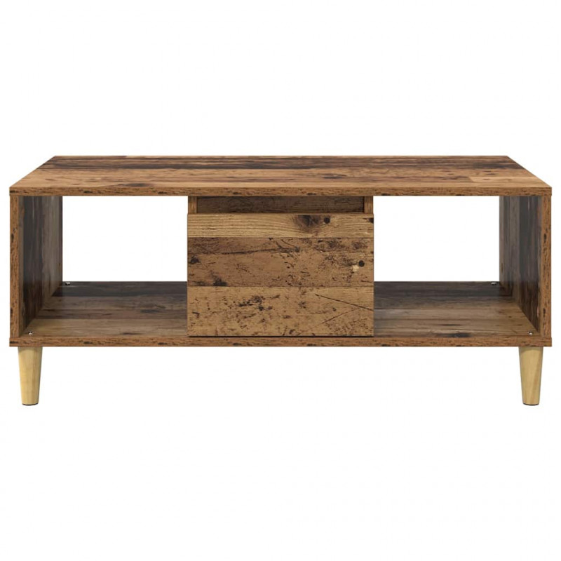 Stolik kawowy z szufladą Stare drewno 90 x 50 x 26.5 cm