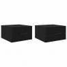 Szafka Nocna z szufladą 2 pcs Czarny dąb 35 x 35 x 20 cm