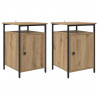 Szafka Nocna 2 pcs Dąb rzemieślniczy 40 x 42 x 60 cm