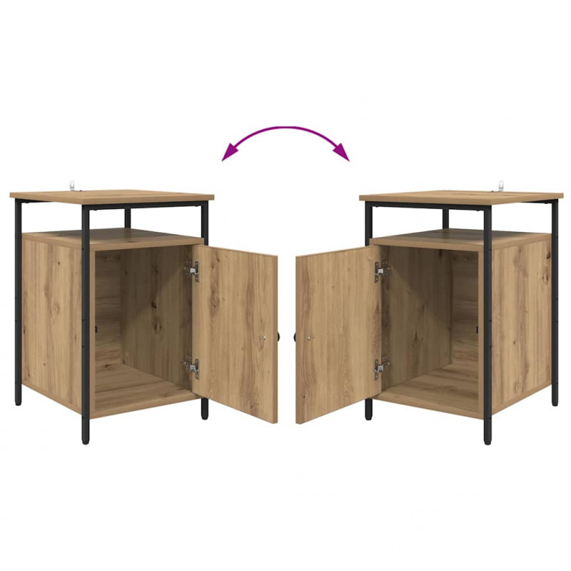 Szafka Nocna 2 pcs Dąb rzemieślniczy 40 x 42 x 60 cm